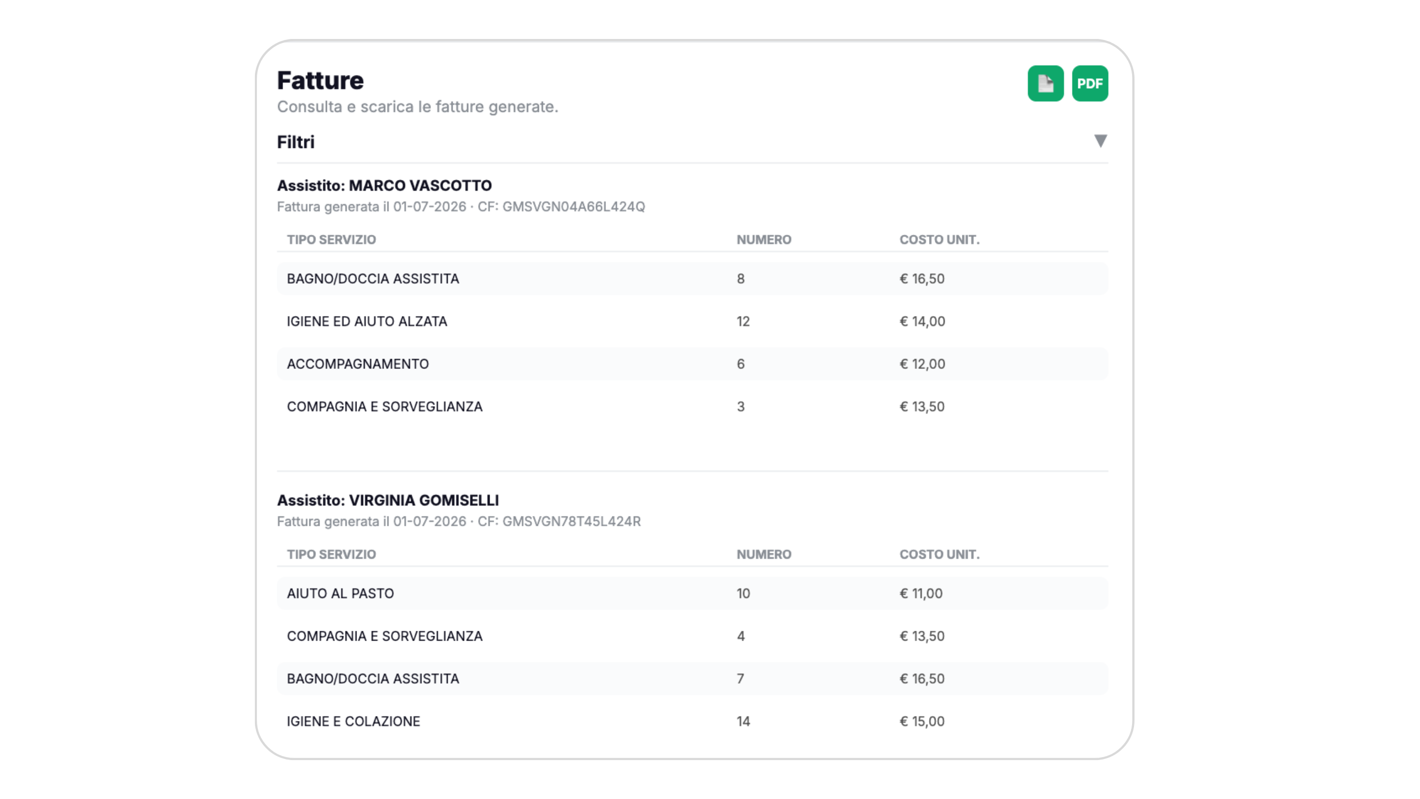 PA Manager — Creazione di fatture e buste paga